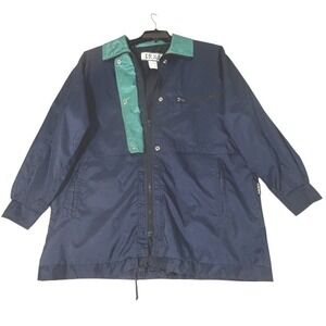 IZZI Womens Navy Green Colorblock Lightweight Jacket Size M Vintage Gorpcorp